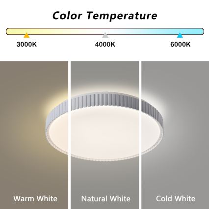 Brilagi - Plafón LED regulable CORVO LED/72W/230V 3000-6000K blanco Ø 50 cm + mando a distancia