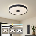 Brilagi - Luminaria de techo LED regulable CORVO LED/72W/230V 3000–6000K negra Ø 50 cm + mando a distancia