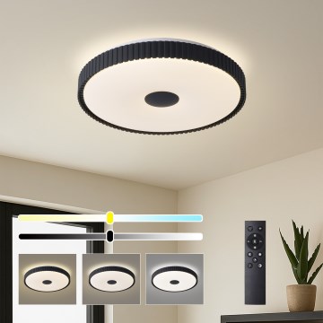 Brilagi - Luminaria de techo LED regulable CORVO LED/72W/230V 3000–6000K negra Ø 50 cm + mando a distancia