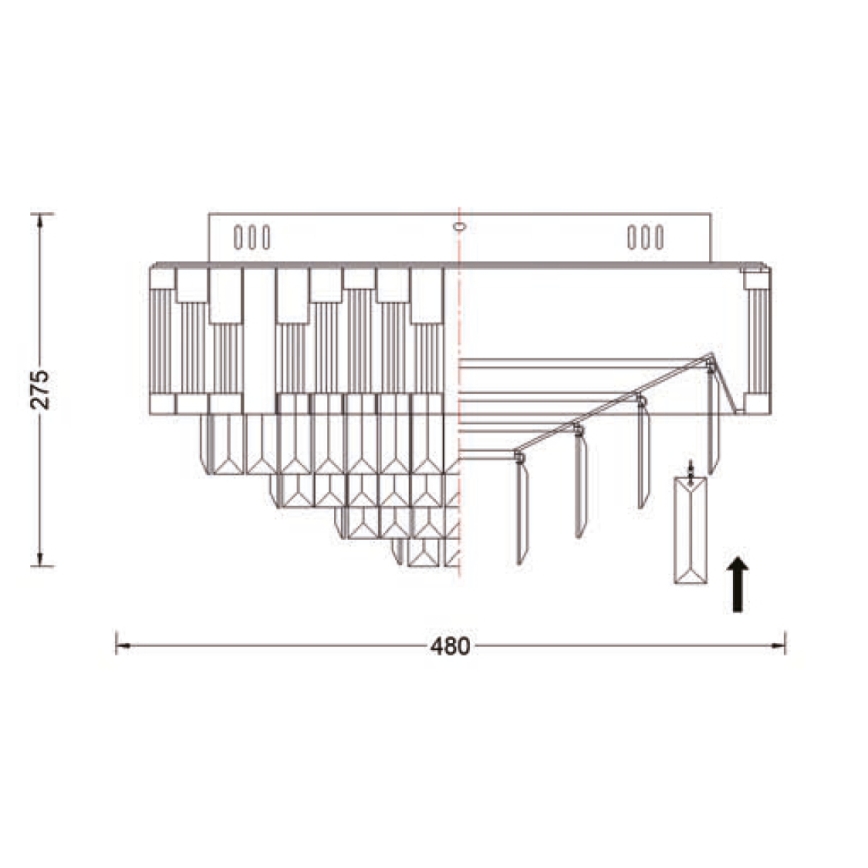 Brilagi - Luminaria de techo LED regulable CROWN LED/41W/230V 3000-6000K Ø 48 cm negra + mando a distancia