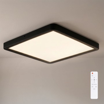 Brilagi - Luminaria de techo LED regulable ESTELA SQUARE LED/36W/230V 3000-6500K 31x31 cm negra + mando a distancia