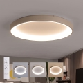 BRILAGI - Luminaria de techo LED regulable FALCON II LED/108W/230V 3000-6500K diámetro 80 cm blanco/beige + mando a distancia