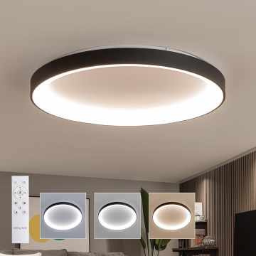 Brilagi - Luminaria de techo LED regulable FALCON II LED/108W/230V 3000-6500K diámetro 80 cm negra + mando a distancia