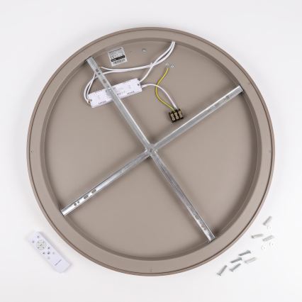 BRILAGI - Luminaria de techo LED regulable FALCON II LED/108W/230V 3000-6500K diámetro 80 cm blanco/beige + mando a distancia