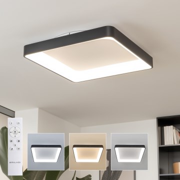 Brilagi - Luminaria de techo LED regulable FALCON II LED/125W/230V 3000-6500K 60x60 cm negra + mando a distancia