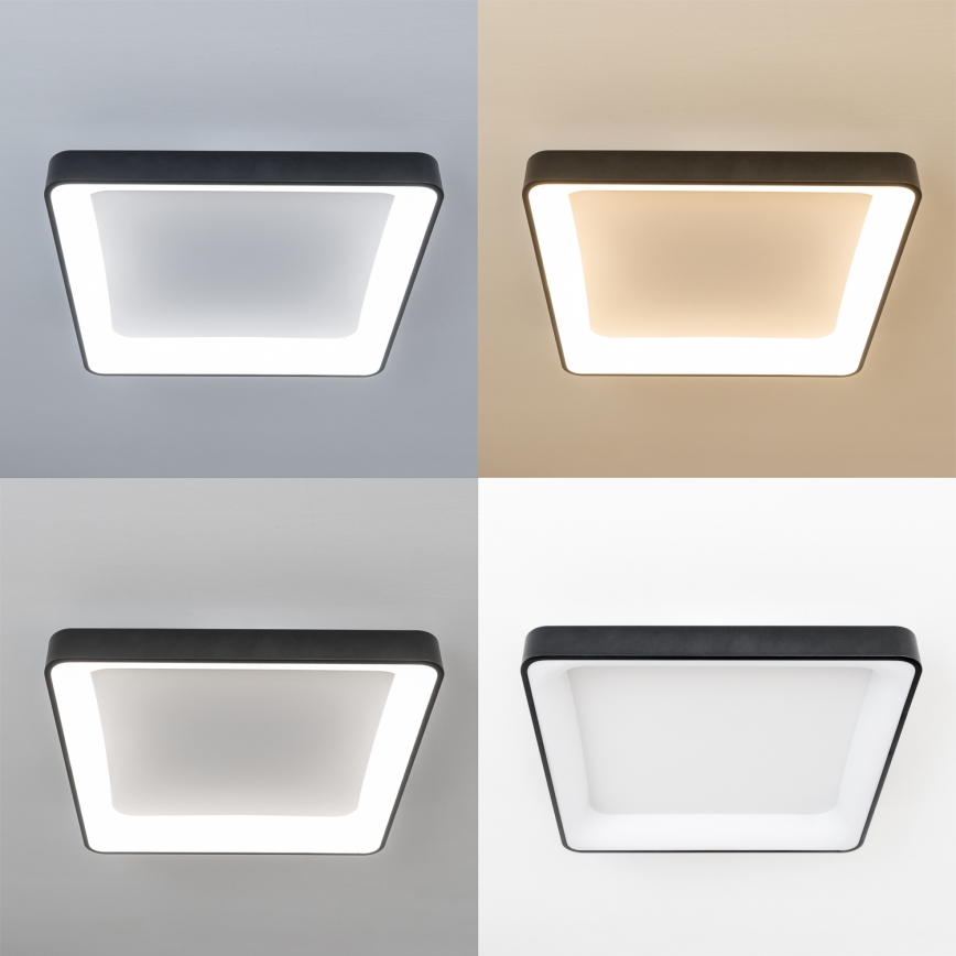 Brilagi - Luminaria de techo LED regulable FALCON II LED/125W/230V 3000-6500K 60x60 cm negra + mando a distancia