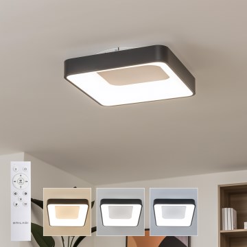 Brilagi - Luminaria de techo LED regulable FALCON II LED/80W/230V 3000-6500K 40x40 cm negra + mando a distancia