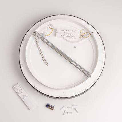 Brilagi - Luminaria de techo LED regulable FALCON LED/80W/230V 3000-6500K diámetro 60 cm negra + mando a distancia