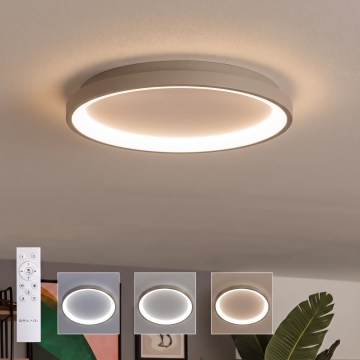 BRILAGI - Luminaria de techo LED regulable FALCON SLIM LED/42W/230V 3000-6500K Ø 50 cm blanco/beige + mando a distancia
