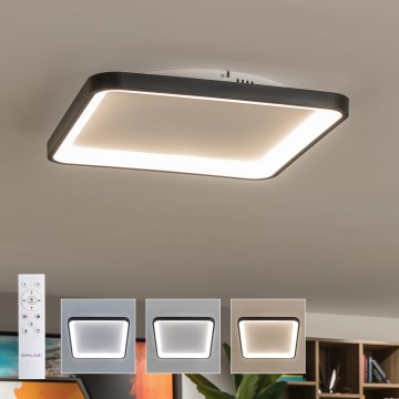 Brilagi - Luminaria de techo LED regulable FALCON SLIM LED/50W/230V 3000-6500K 50x50 cm negra + mando a distancia