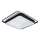 Brilagi - Luminaria de techo LED regulable FLARE LED/102W/230V 3000-6000K 50x50 cm negra + mando a distancia