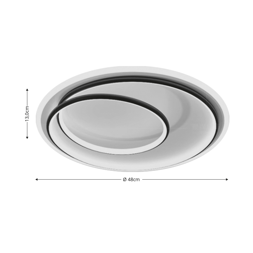 Brilagi - Luminaria LED regulable de techo FLARE LED/38W/230V Ø 48 cm 3000-6000K + mando a distancia