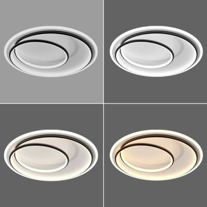 Brilagi - Luminaria de techo LED regulable FLARE LED/38W/230V 3000–6000K Ø 48 cm negro/blanco + mando a distancia