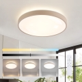 Brilagi - Luminaria de techo LED regulable GLASS POOL DOUBLE LED/48W/230V 3000-6000K 40 cm beige + mando a distancia