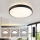Brilagi - Luminaria de techo LED regulable GLASS POOL DOUBLE LED/48W/230V 3000-6000K 40 cm negra + mando a distancia