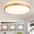 Brilagi - Luminaria de techo LED regulable GLASS POOL DOUBLE LED/80W/230V 3000-6000K 60 cm dorada + mando a distancia