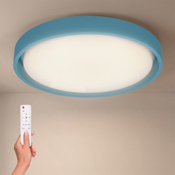 Brilagi - Luminaria de techo LED regulable MATTEO LED/48W/230V 3000-6500K diámetro 41 cm turquesa + control remoto
