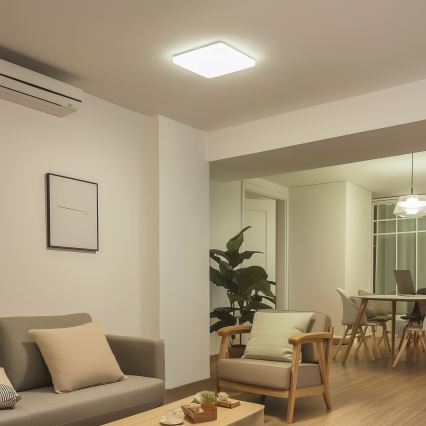 Brilagi - Plafón LED regulable MILKY WAY LED/24W/230V 3000-6500K 37x37 cm + mando a distancia