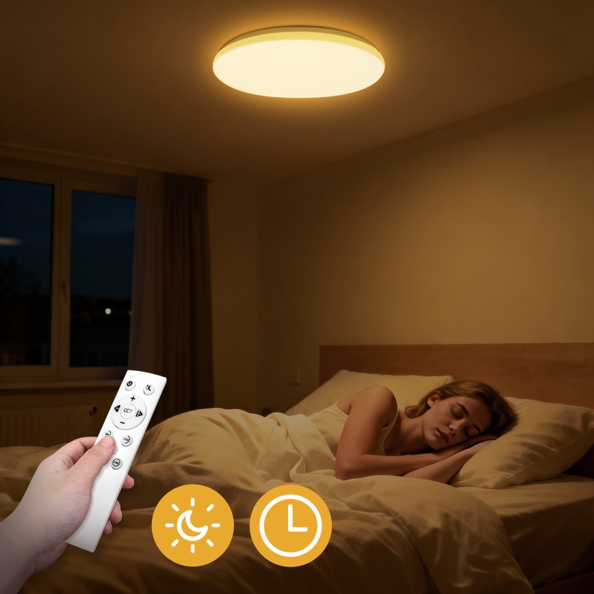 Brilagi - Plafón LED regulable MILKY WAY LED/36W/230V 3000-6500K Ø 48 cm + mando a distancia