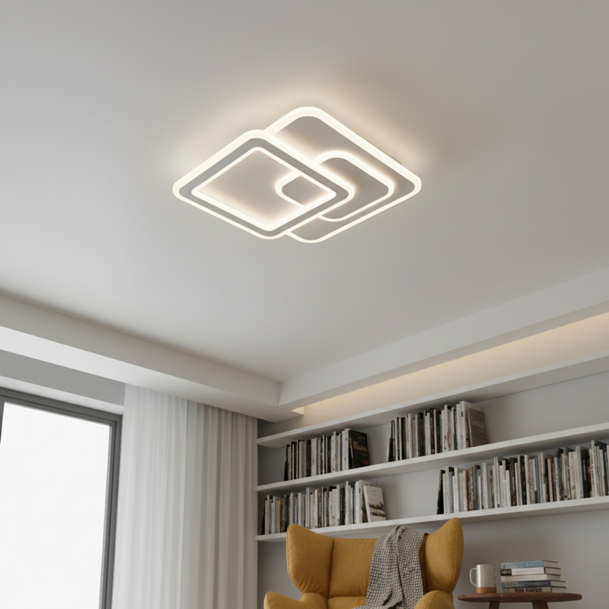 BRILAGI - Luminaria de techo LED regulable MODERN LED/80W/230V 3000-6000K 52,5x52,5 cm + mando a distancia