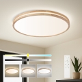 BRILAGI - Luminaria de techo LED regulable MOLINA LED/100W/230V 3000-6000K roble Ø 80 cm + mando a distancia
