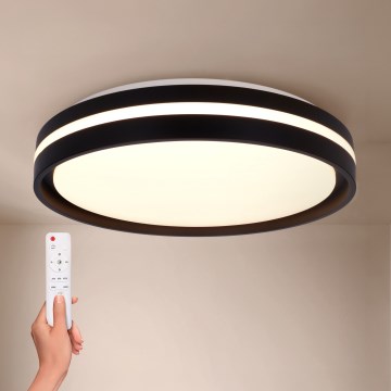 Brilagi - Luminaria de techo LED regulable NAOMI LED/48W/230V 3000-6500K Ø39 cm negra + control remoto
