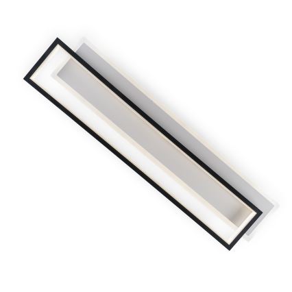 BRILAGI - Lámpara de techo LED regulable OUTLINE LED/66W/230V 3000-6000K 15x60 cm blanca/negra + mando a distancia