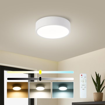Brilagi - Luminaria de techo LED regulable POOL LED/18W/230V 3000-6000K 20 cm blanca + mando a distancia