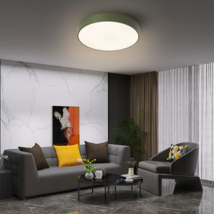 Brilagi - Luminaria de techo LED regulable POOL LED/36W/230V 3000-6000K Ø 30 cm verde + mando a distancia