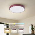 Brilagi - Luminaria de techo LED regulable POOL LED/36W/230V 3000-6000K Ø 30 cm burdeos + mando a distancia
