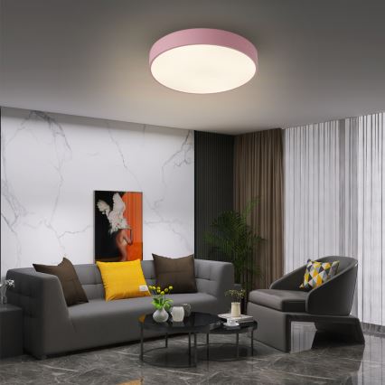 Brilagi - Lámpara de techo LED regulable POOL LED/48W/230V 3000-6000K Ø 40 cm rosa + mando a distancia
