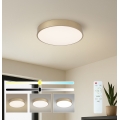 BRILAGI - Luminaria de techo LED regulable POOL LED/48W/230V 3000-6000K diámetro 40 cm dorado + mando a distancia