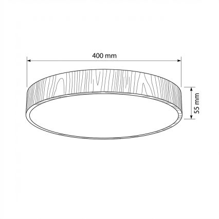 Brilagi - Luminaria de techo LED regulable POOL LED/50W/230V 3000-6000K Ø 40 cm acabado madera + mando a distancia
