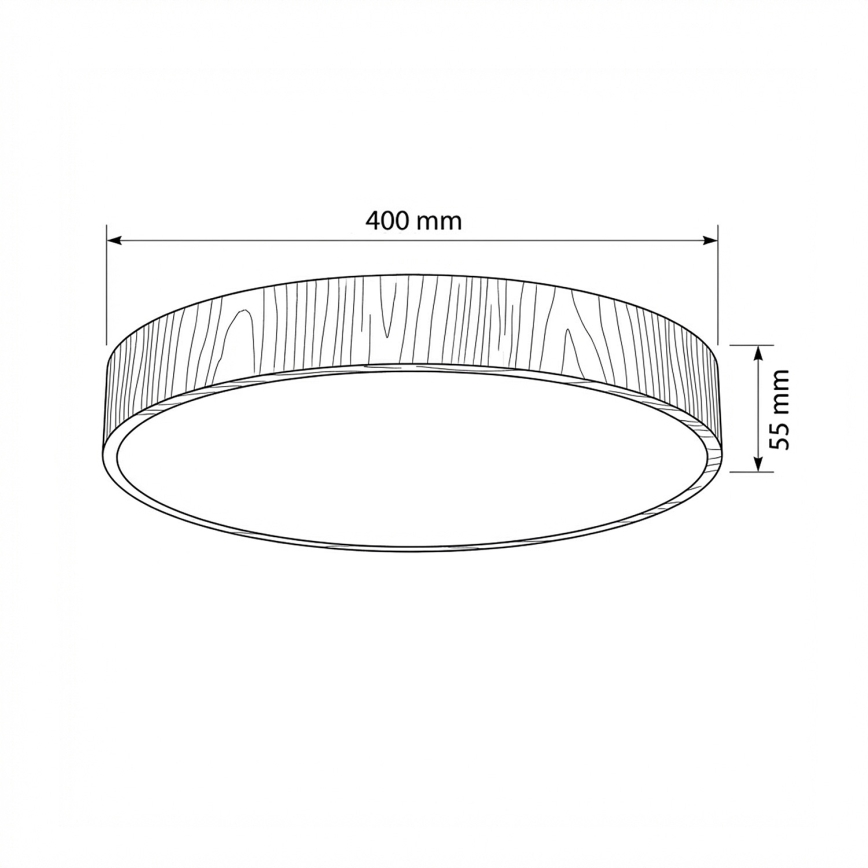 Brilagi - Luminaria de techo LED regulable POOL LED/50W/230V 3000-6000K Ø 40 cm acabado madera + mando a distancia
