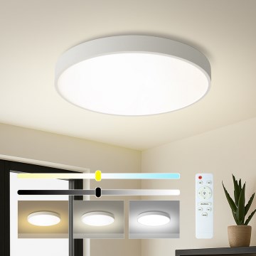 Brilagi - Luminaria de techo LED regulable POOL LED/60W/230V 3000-6000K diámetro 60 cm blanca + mando a distancia