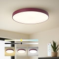 Brilagi - Luminaria de techo LED regulable POOL LED/60W/230V 3000–6000K, diámetro 60 cm, burdeos + mando a distancia