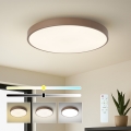 Brilagi - Luminaria de techo LED regulable POOL LED/60W/230V 3000-6000K Ø 60 cm marrón + mando a distancia