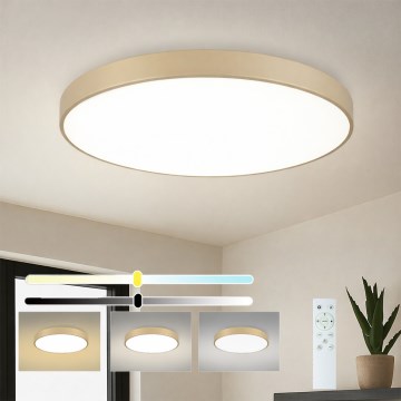 Brilagi - Luminaria de techo LED regulable POOL SMART LED/100W/230V 3000-6000K 80 cm beige Wi-Fi Tuya + mando a distancia