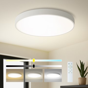 Brilagi - Luminaria de techo LED regulable POOL SMART LED/100W/230V 3000-6000K, diámetro 80 cm, Wi-Fi Tuya, blanco + mando a distancia