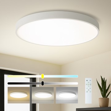 Brilagi - Luminaria de techo LED regulable POOL SMART LED/128W/230V 3000-6000K Ø 100 cm Wi-Fi Tuya blanco + mando a distancia
