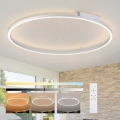 Brilagi - Luminaria de techo LED regulable PORTOFINO LED/85W/230V 3000-6000K Ø 120 cm plateada + mando a distancia