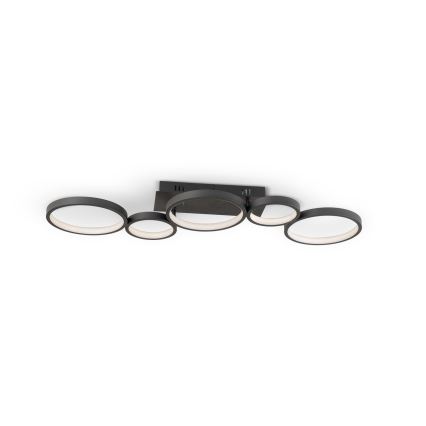 BRILAGI - Lámpara de techo LED regulable RINGO LED/34W/230V 3000-6000K 28x84 cm negra + mando a distancia