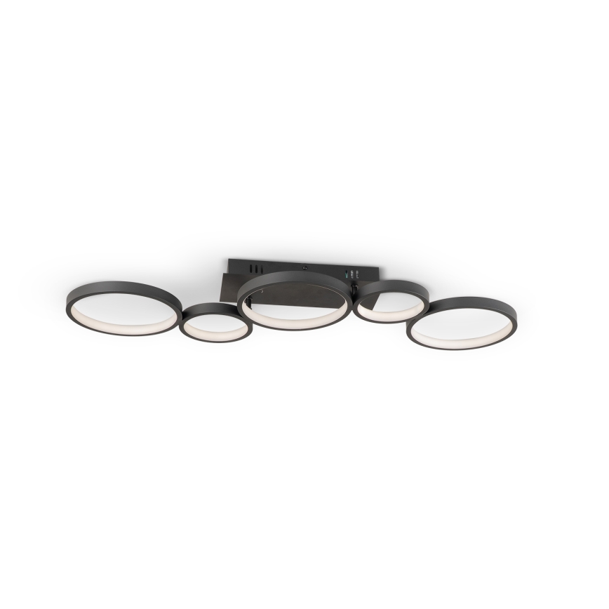 BRILAGI - Lámpara de techo LED regulable RINGO LED/34W/230V 3000-6000K 28x84 cm negra + mando a distancia