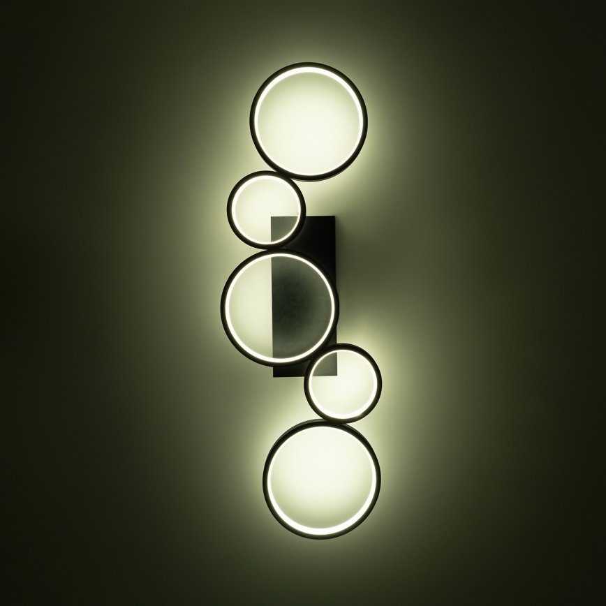 BRILAGI - Lámpara de techo LED regulable RINGO LED/34W/230V 3000-6000K 28x84 cm negra + mando a distancia
