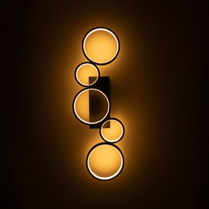 BRILAGI - Lámpara de techo LED regulable RINGO LED/34W/230V 3000-6000K 28x84 cm negra + mando a distancia