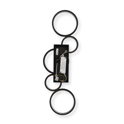 BRILAGI - Lámpara de techo LED regulable RINGO LED/34W/230V 3000-6000K 28x84 cm negra + mando a distancia