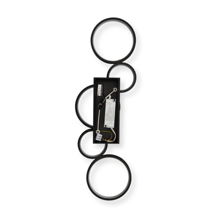 BRILAGI - Lámpara de techo LED regulable RINGO LED/34W/230V 3000-6000K 28x84 cm negra + mando a distancia
