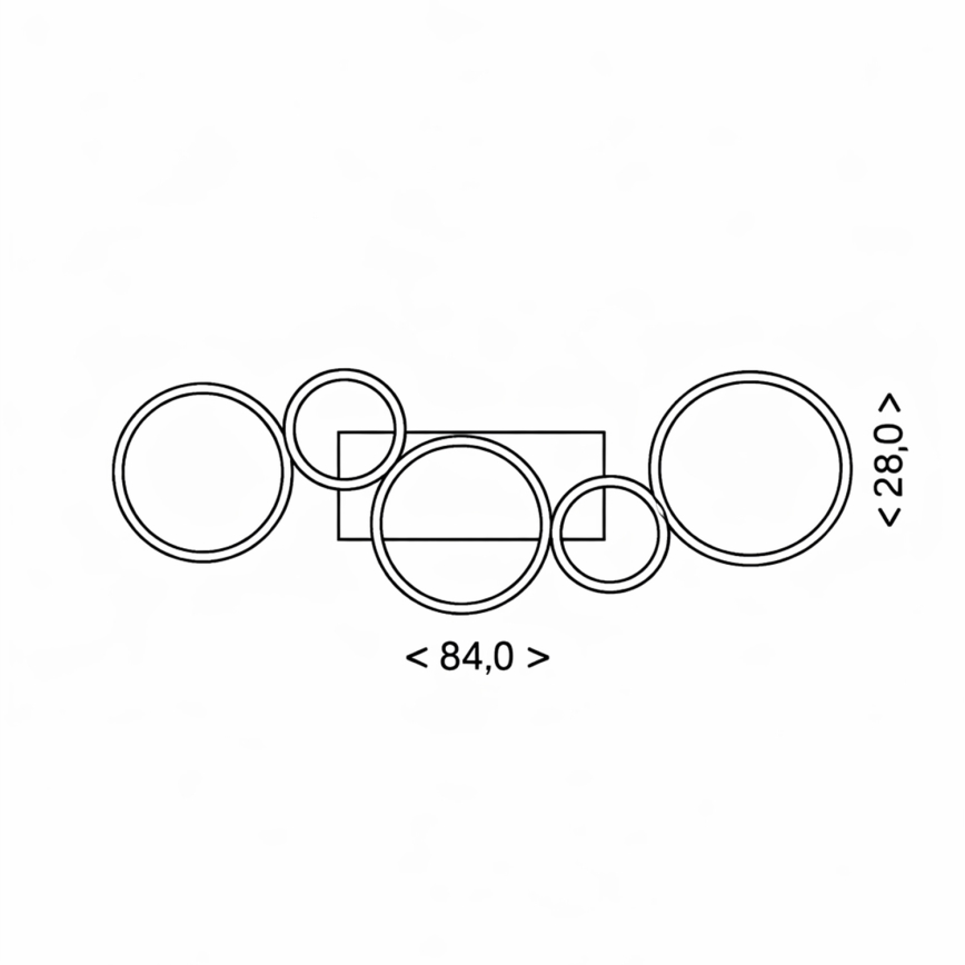 BRILAGI - Lámpara de techo LED regulable RINGO LED/34W/230V 3000-6000K 28x84 cm negra + mando a distancia