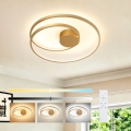 Brilagi - Luminaria de techo LED regulable TWISTER LED/48W/230V 3000–6000K diámetro 50 cm dorada + mando a distancia