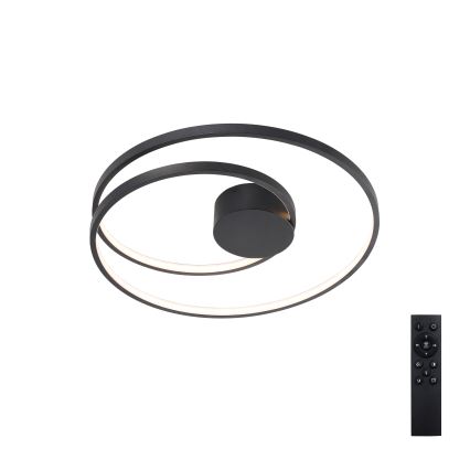 Brilagi - Lámpara de techo LED regulable TWISTER LED/48W/230V 3000-6000K diámetro 50 cm negra + mando a distancia